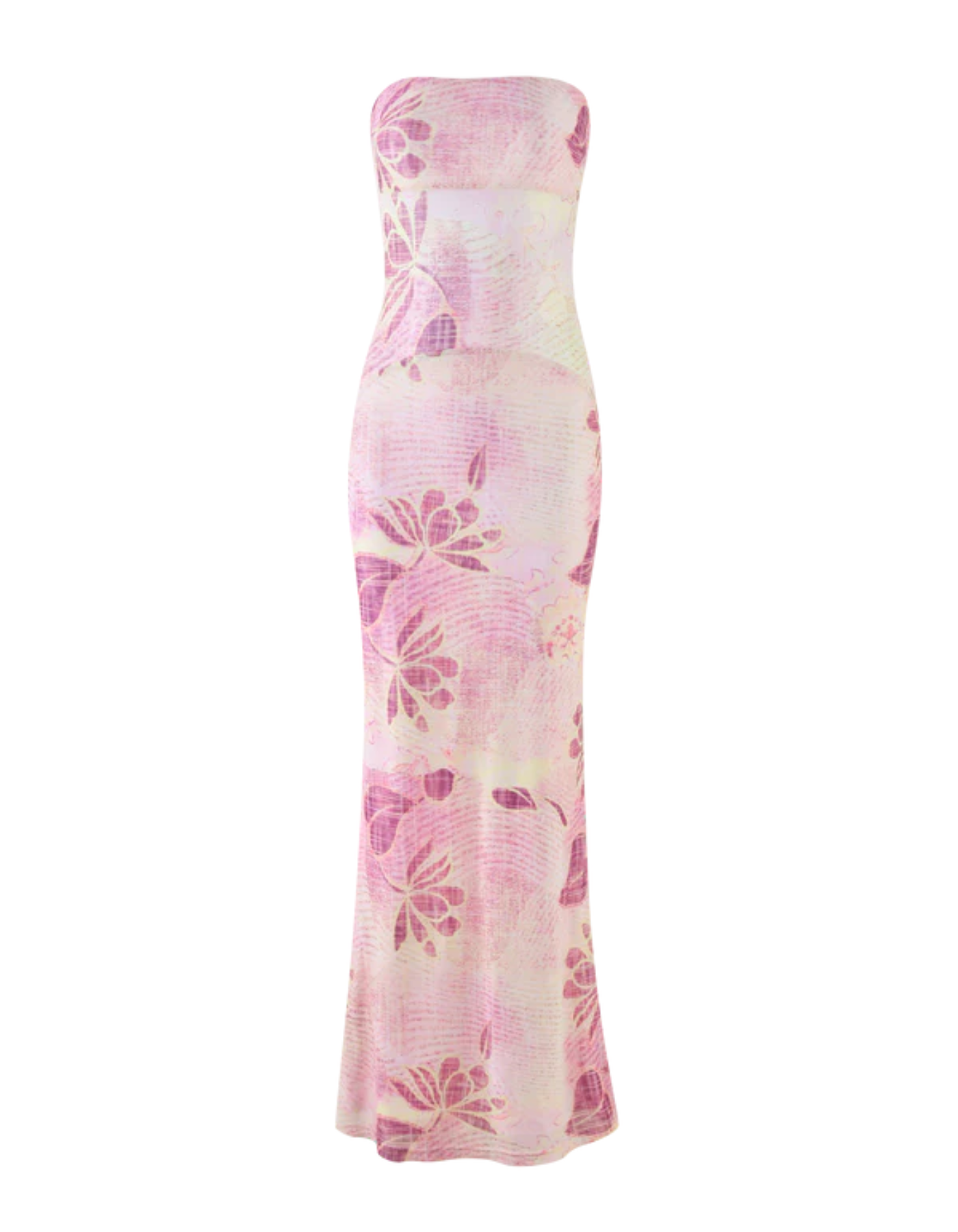 Marie – Floral print – Strapless maxi dress