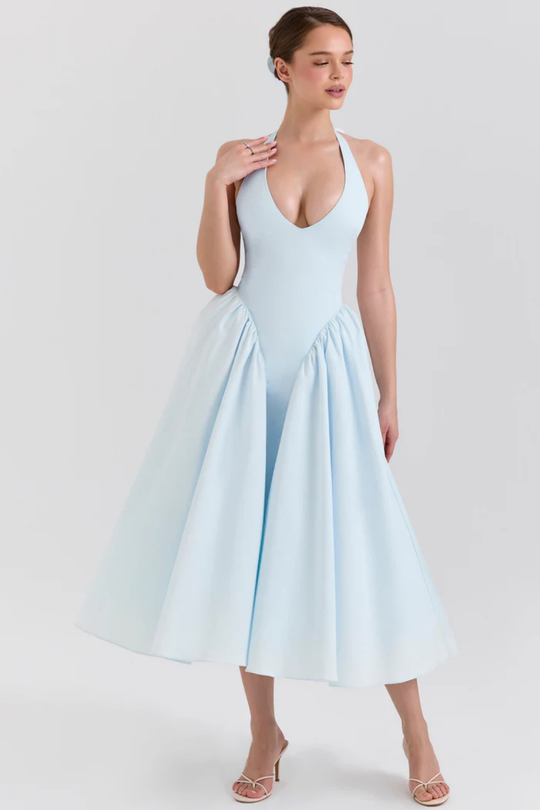 Alexanne – Halter neck design – Midi dress