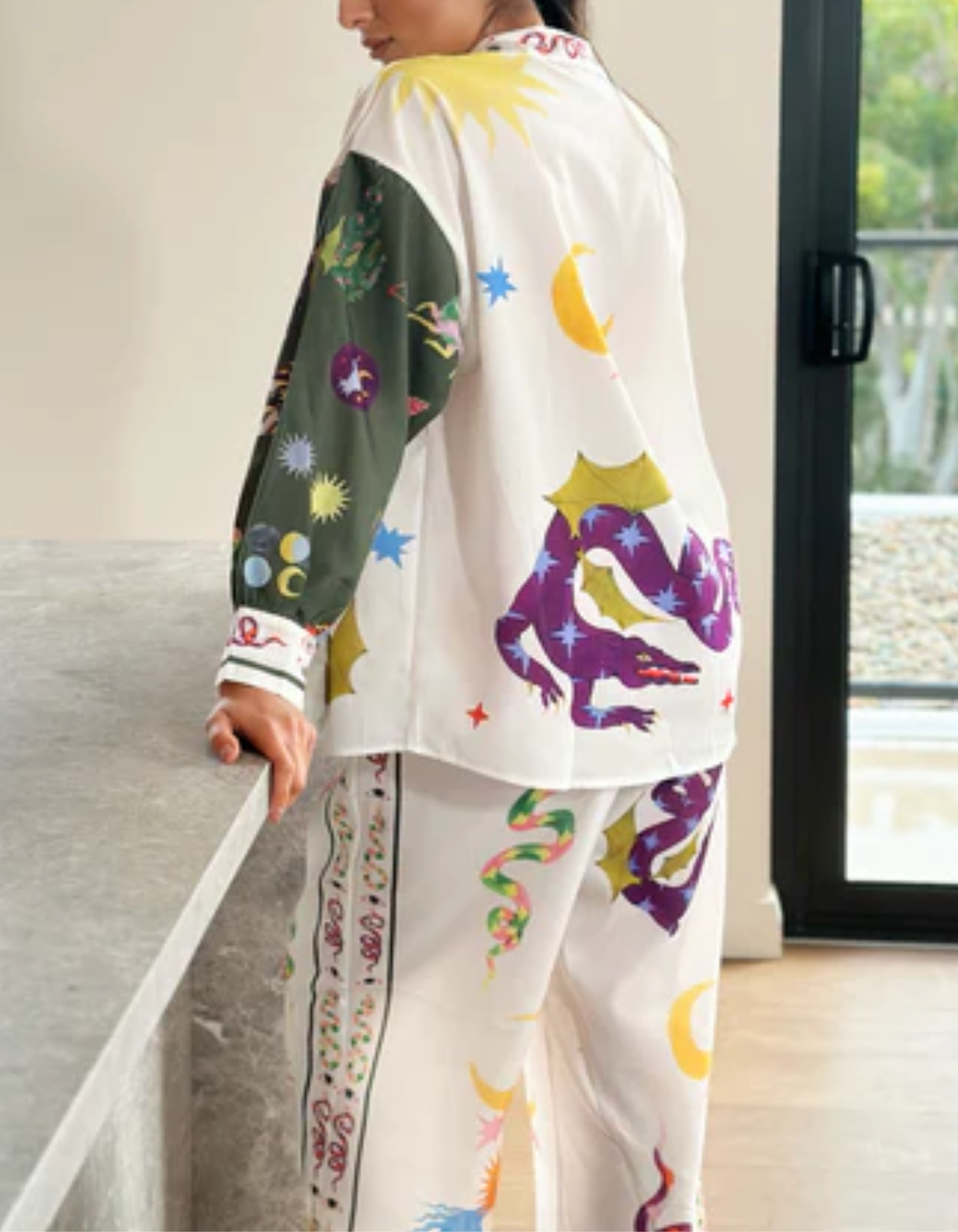 Celestia – Bold print design – Shirt and pants set