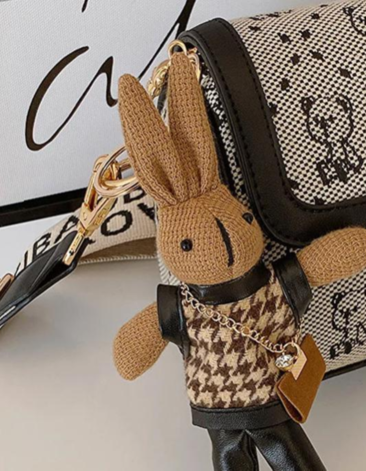 Celinea – Embellished bunny charm – Crossbody bag