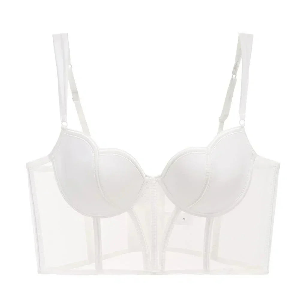 Alida – Sheer bodice – Corset and panty set-10174861574471-Ivory Ombre