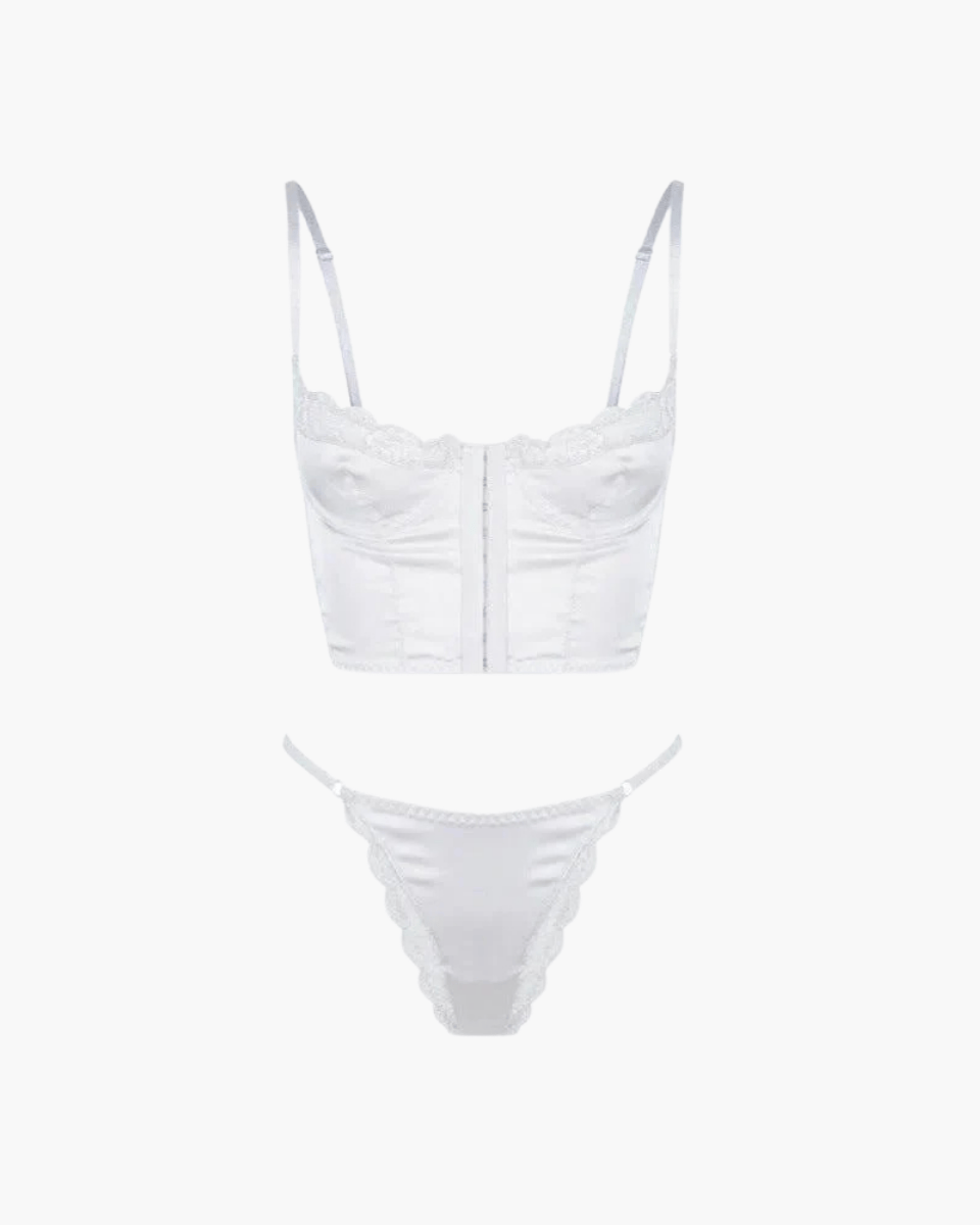 Alisanne – Cropped corset – Lingerie set-10174861508935-Ivory Ombre