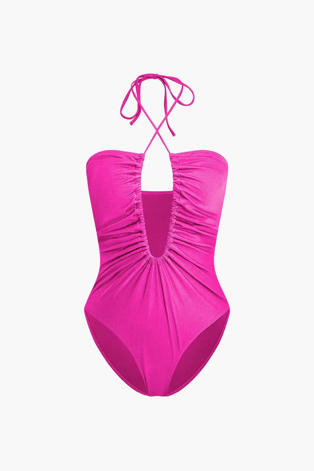 Alisse – Chic fit – Ruched one-piece swimsuit-10174704648519-Ivory Ombre