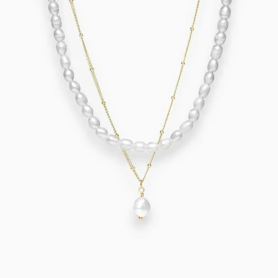 Alohani – Freshwater pearls – Necklace duo-10173354737991-Ivory Ombre