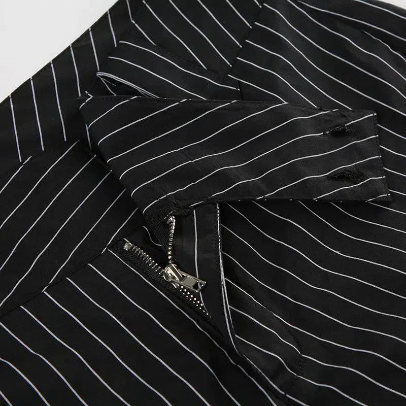 Amarilla – Pinstripe pattern – Flared trousers-10174843224391-Ivory Ombre