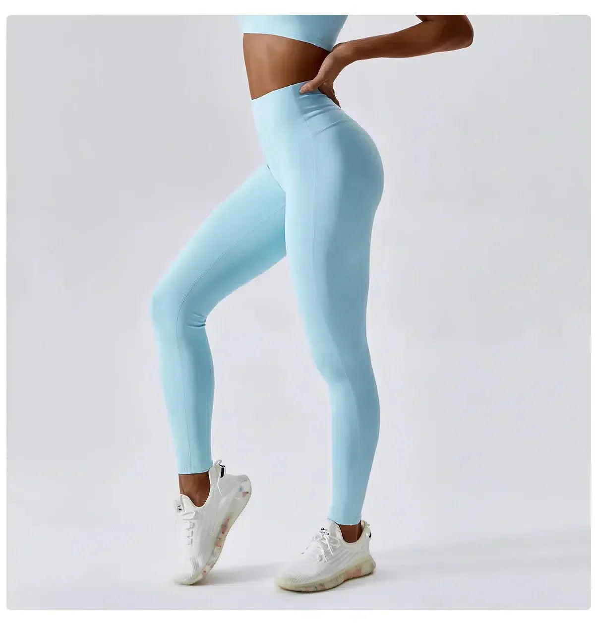 Ambra – High-stretch fabric – Push-up workout leggings-10174786601287-Ivory Ombre
