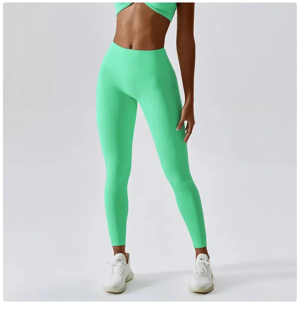 Ambra – High-stretch fabric – Push-up workout leggings-10174786601287-Ivory Ombre