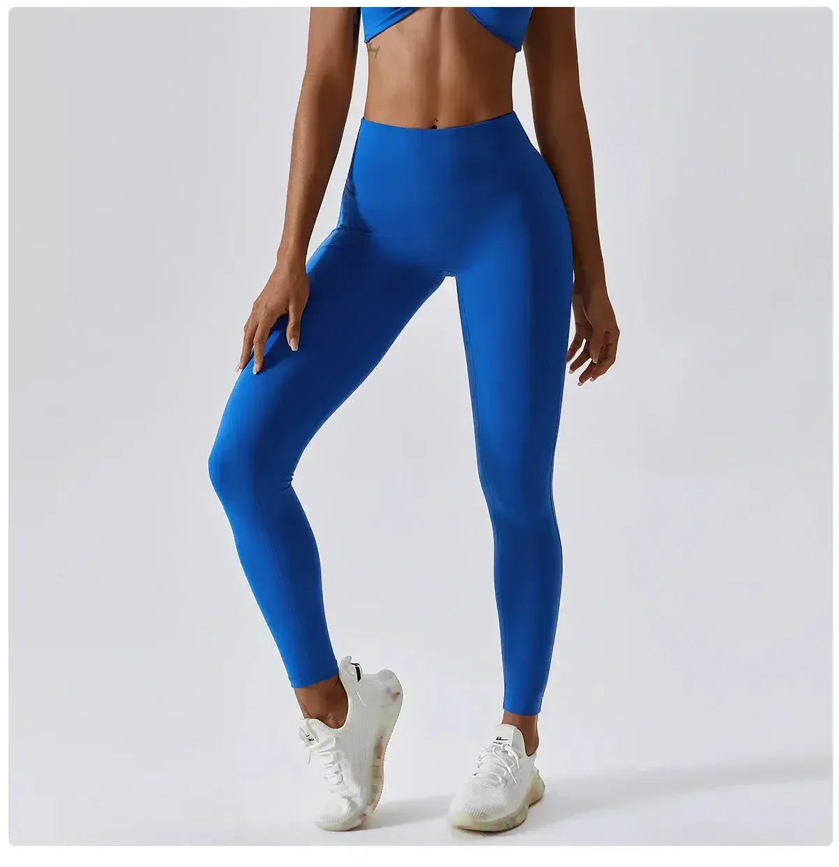 Ambra – High-stretch fabric – Push-up workout leggings-10174786601287-Ivory Ombre