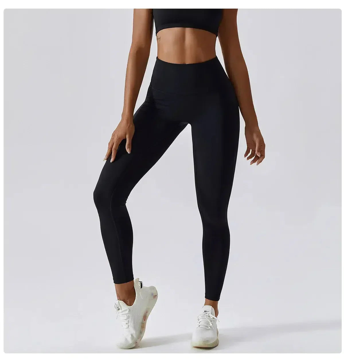 Ambra – High-stretch fabric – Push-up workout leggings-10174786601287-Ivory Ombre