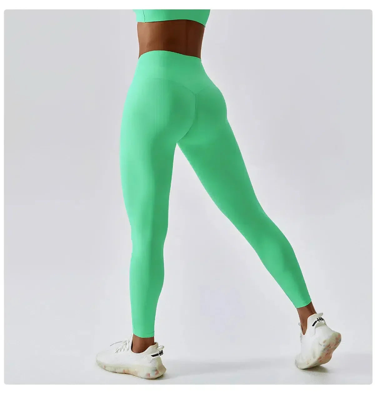 Ambra – High-stretch fabric – Push-up workout leggings-10174786601287-Ivory Ombre