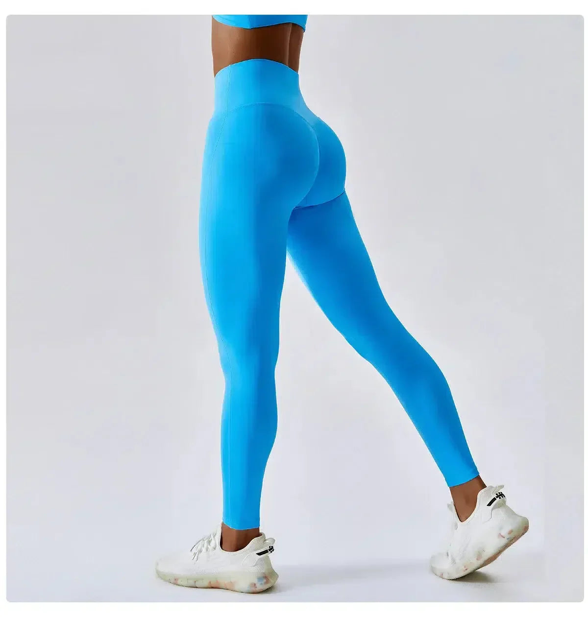 Ambra – High-stretch fabric – Push-up workout leggings-10174786601287-Ivory Ombre