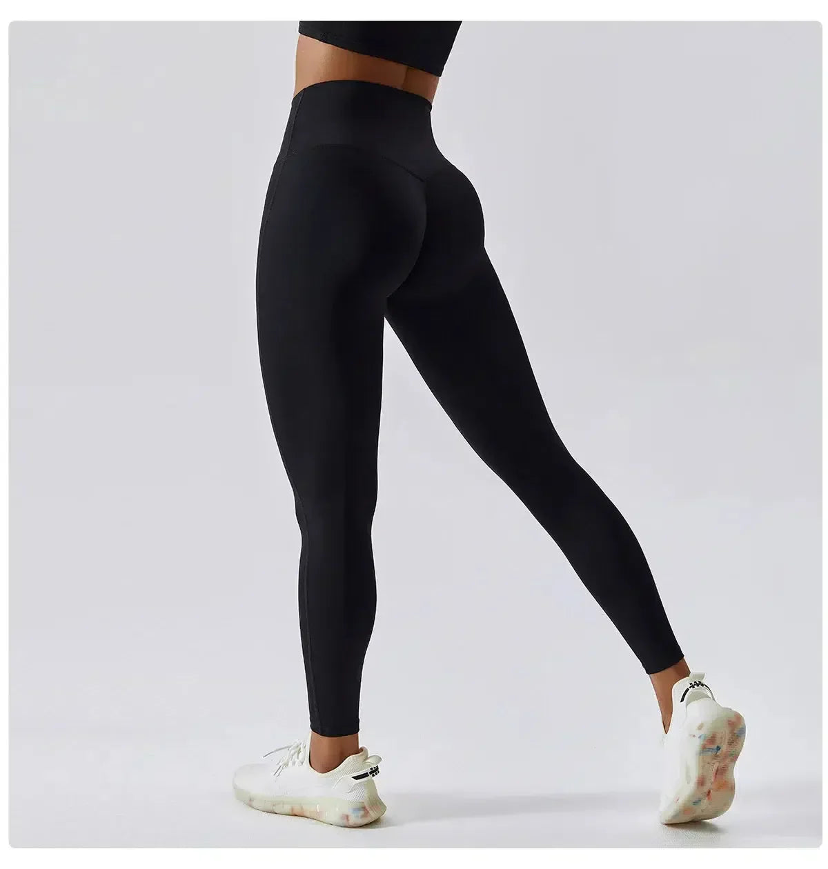 Ambra – High-stretch fabric – Push-up workout leggings-10174786601287-Ivory Ombre