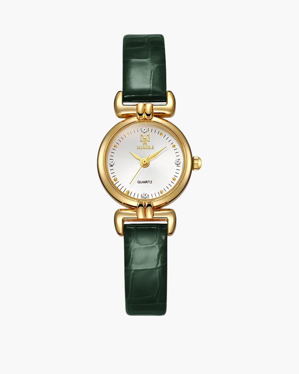 Amélisse – Bordeaux leather – Wristwatch-10173355524423-Ivory Ombre