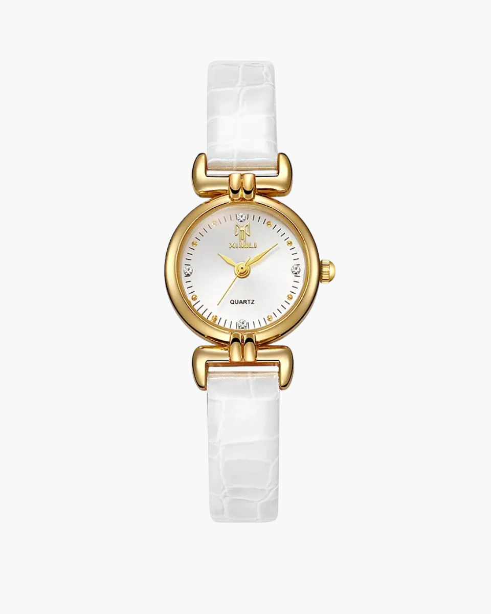 Amélisse – Bordeaux leather – Wristwatch-10173355524423-Ivory Ombre