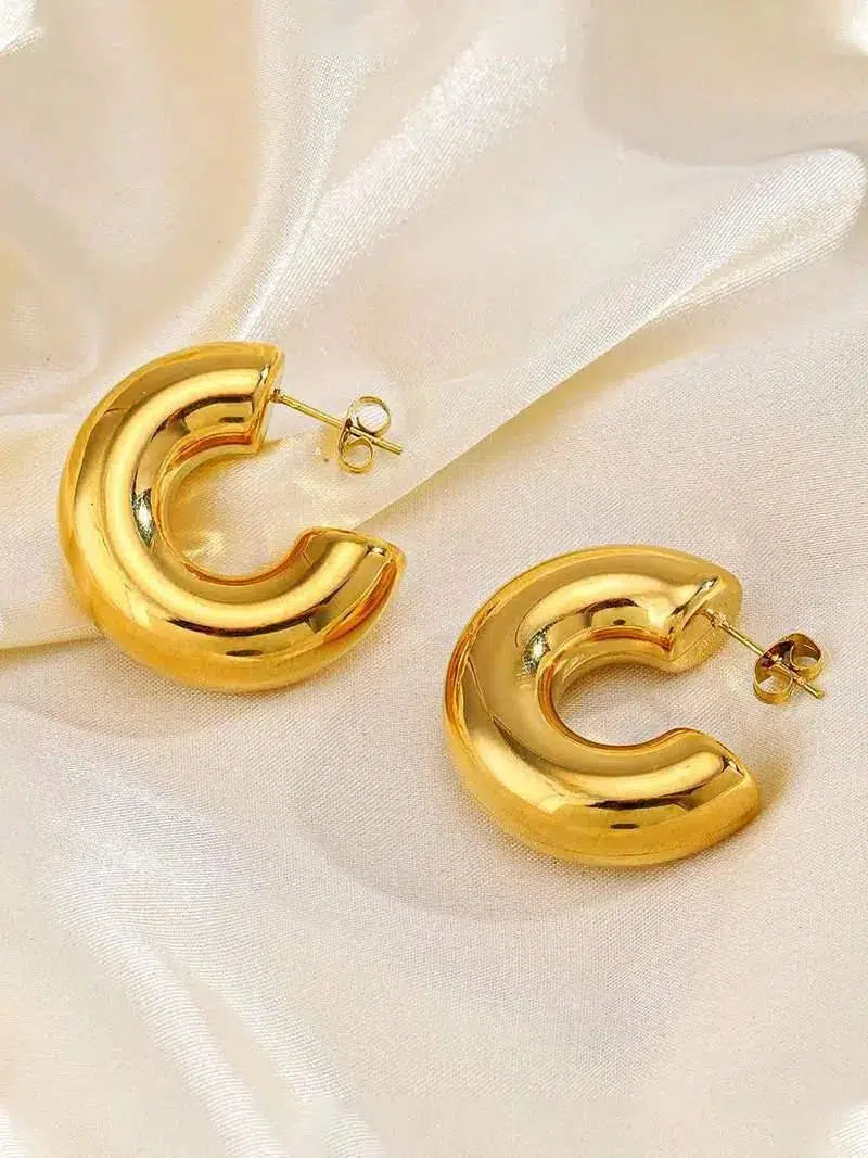 Amore – Chunky design – Hoop earrings-10173354639687-Ivory Ombre