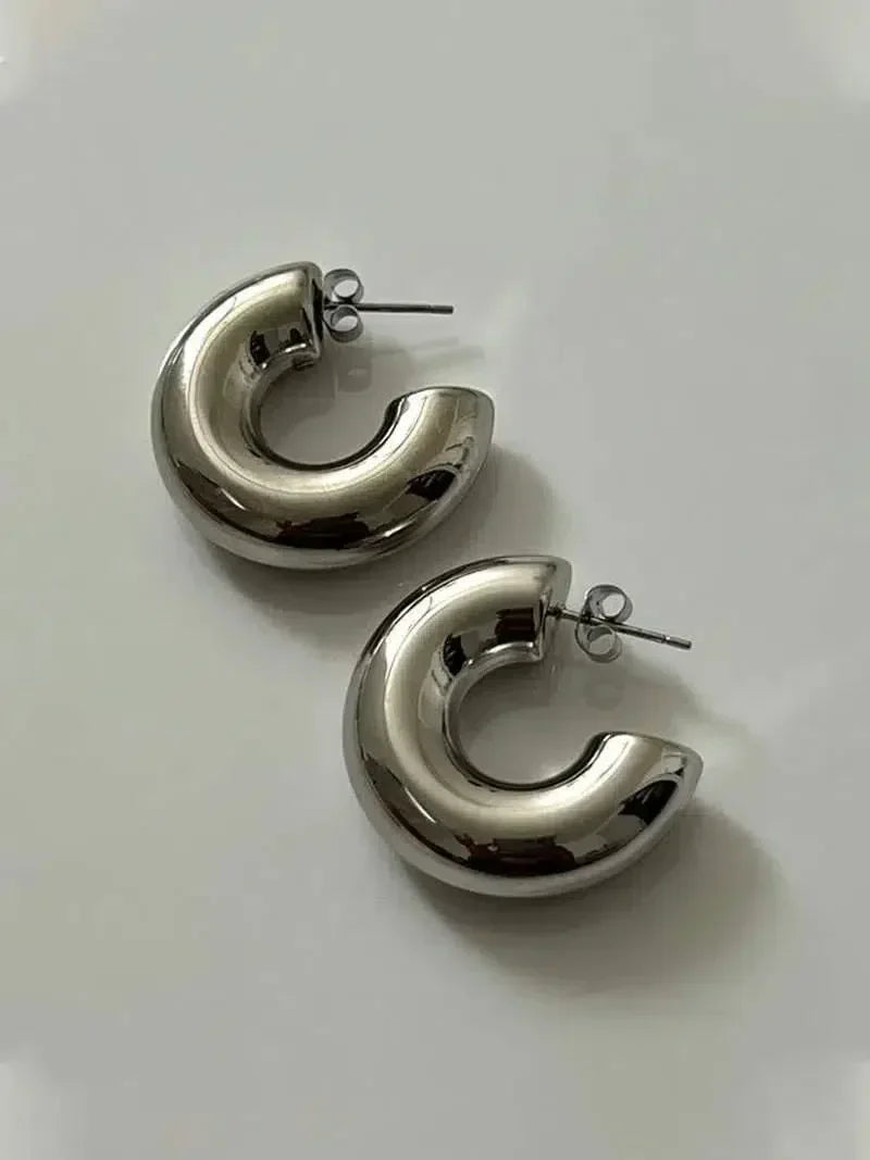 Amore – Chunky design – Hoop earrings-10173354639687-Ivory Ombre