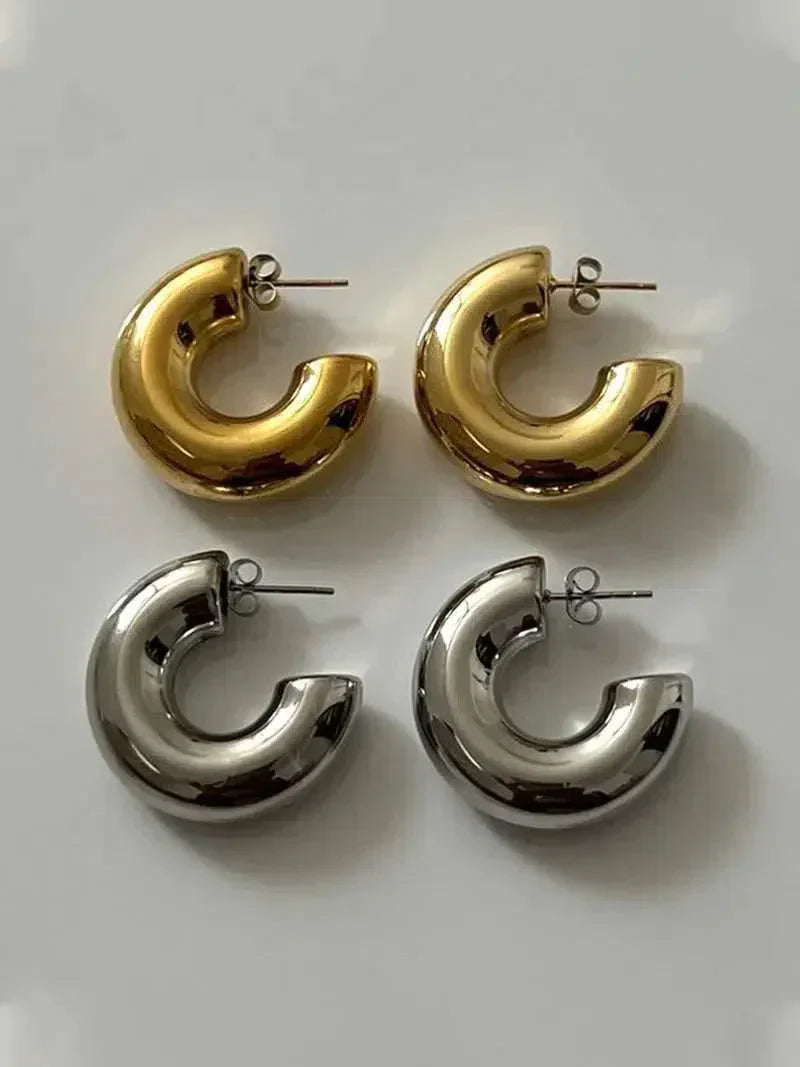 Amore – Chunky design – Hoop earrings-10173354639687-Ivory Ombre