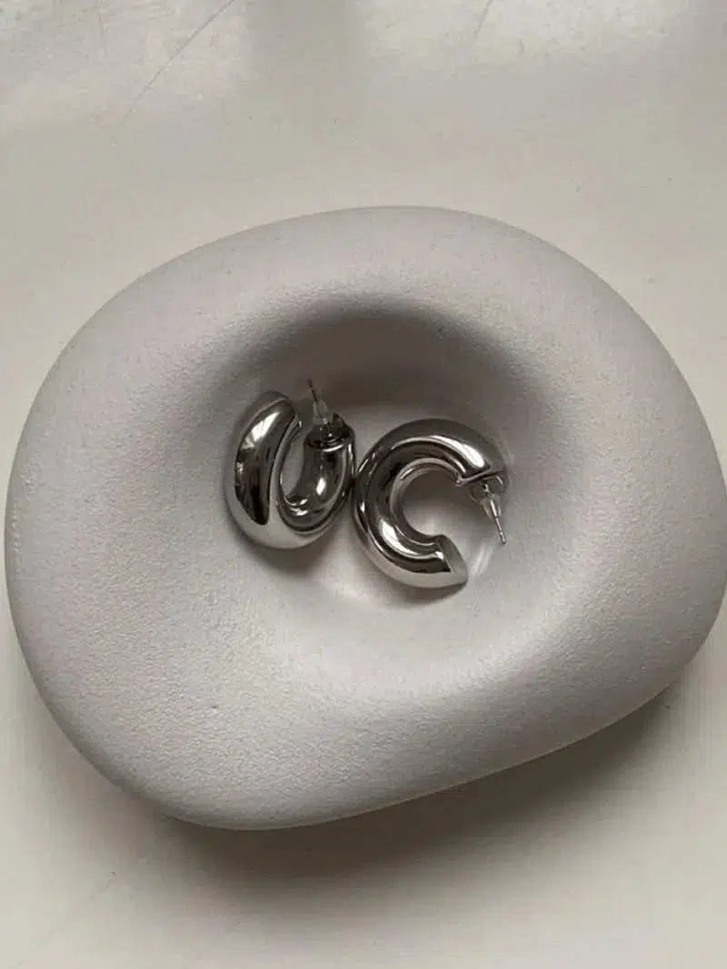 Amore – Chunky design – Hoop earrings-10173354639687-Ivory Ombre
