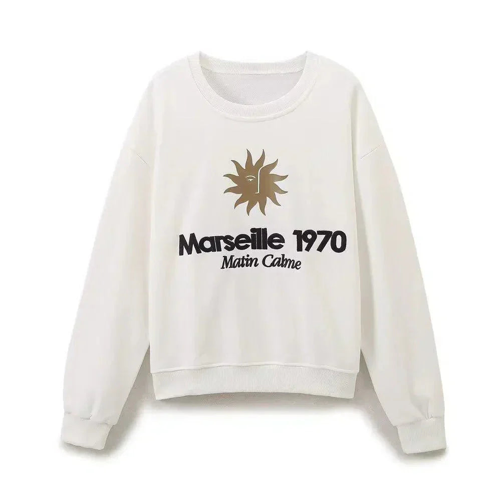 Antoinette – Crew neck sweatshirt – Wide pants – Marseille lounge set-10174845387079-Ivory Ombre