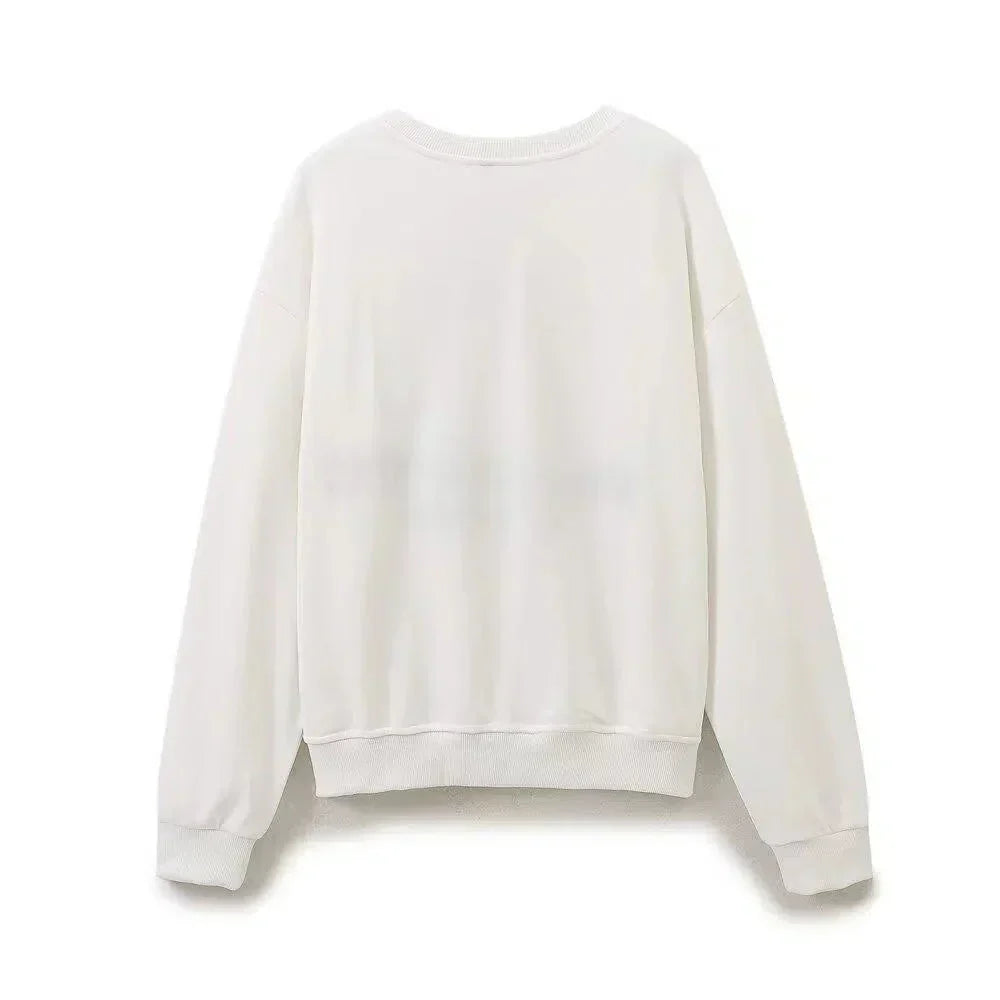 Antoinette – Crew neck sweatshirt – Wide pants – Marseille lounge set-10174845387079-Ivory Ombre