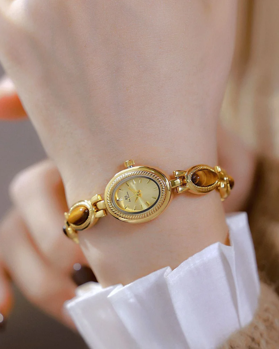 Aurore – Tiger-eye accents – Vintage watch-10173356245319-Ivory Ombre