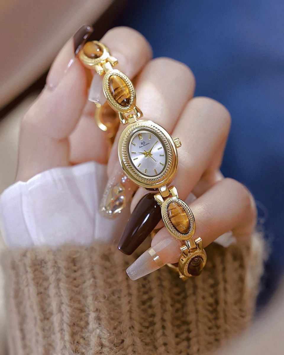 Aurore – Tiger-eye accents – Vintage watch-10173356245319-Ivory Ombre