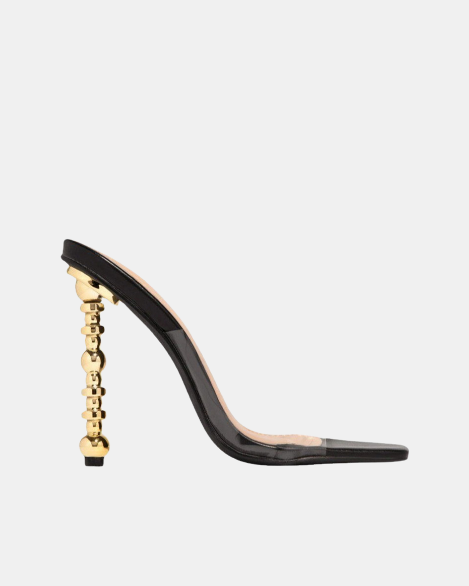 Belladonna – Transparent design – Pearl-accented mule heels-10174764286279-Ivory Ombre