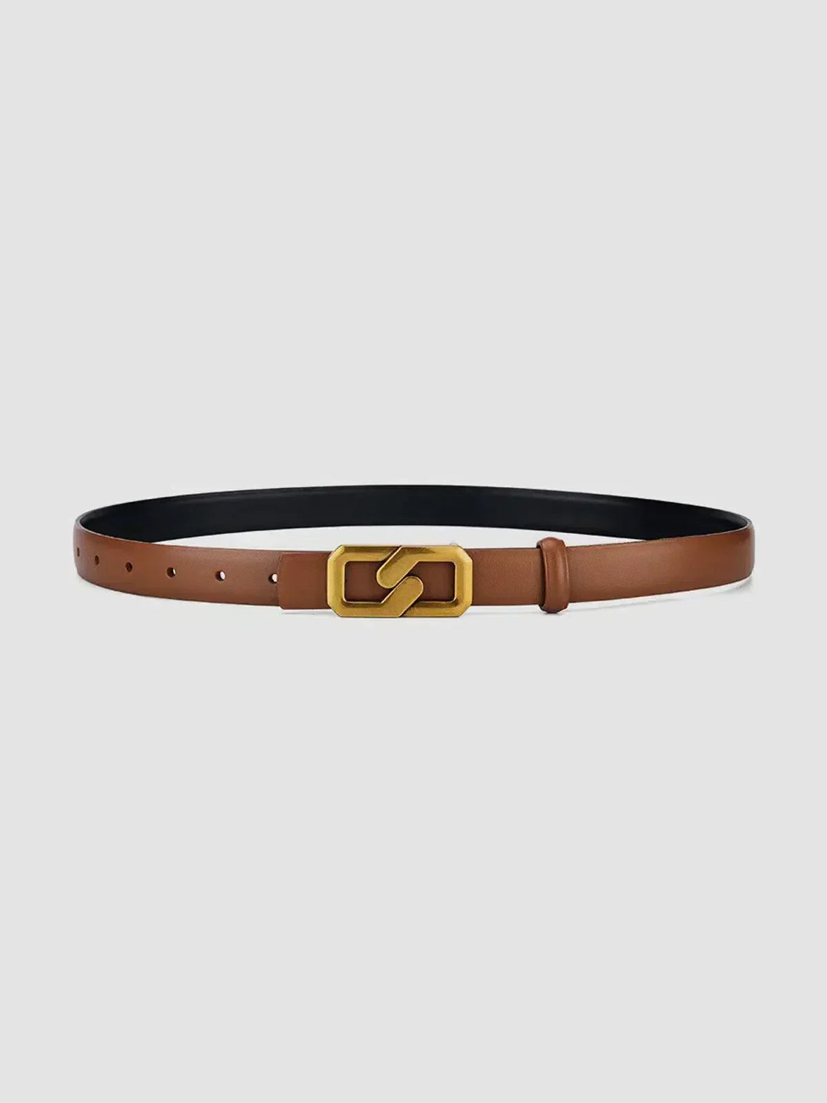 Benique – Polished metallic buckle – Belt-10174651629895-Ivory Ombre