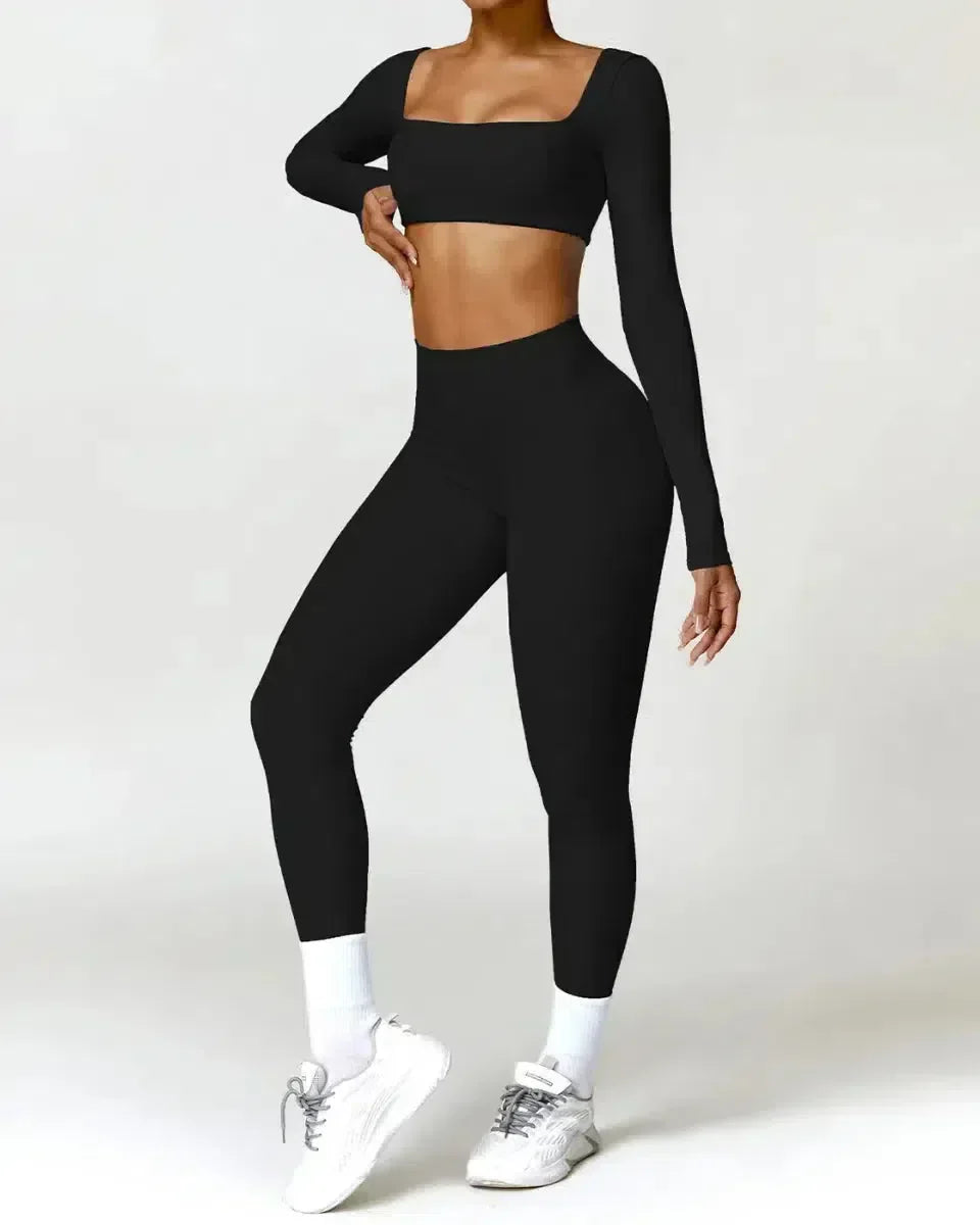 Brunella – Pastel hues – Quick-dry workout set-10174861181255-Ivory Ombre