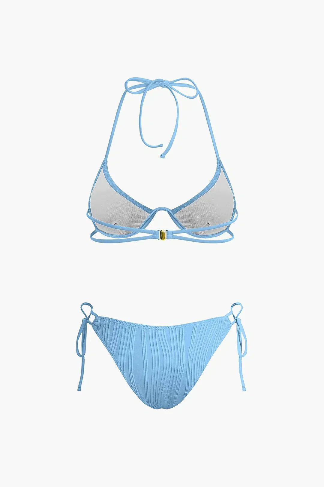 Calyne – Elegant design – Ruched bikini set-10174712250695-Ivory Ombre
