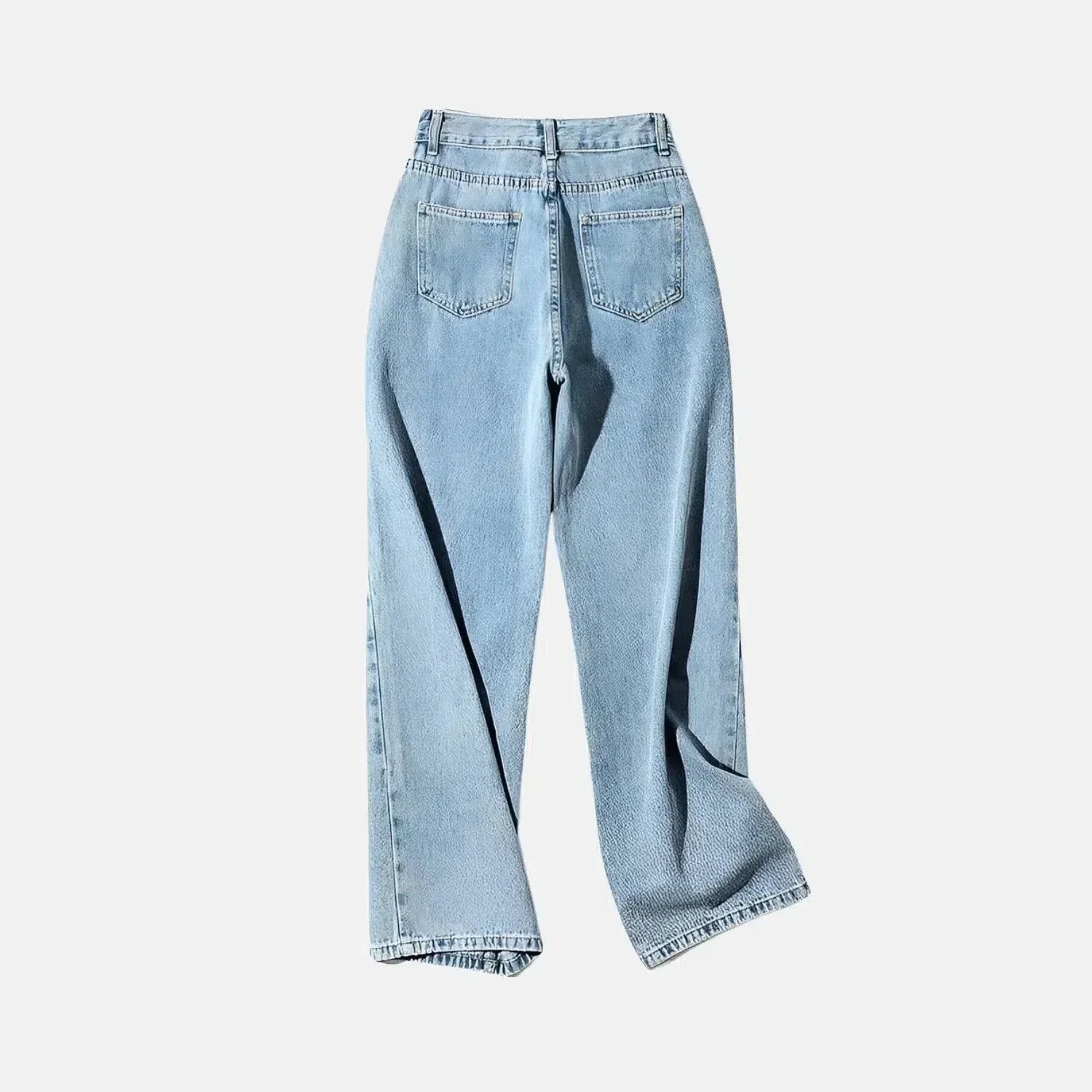Casila – Asymmetrical closure – Straight-leg jeans-10174843420999-Ivory Ombre