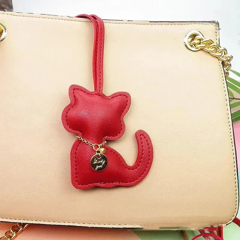 Cat – Playful cat design – Bag charm-10174671061319-Ivory Ombre