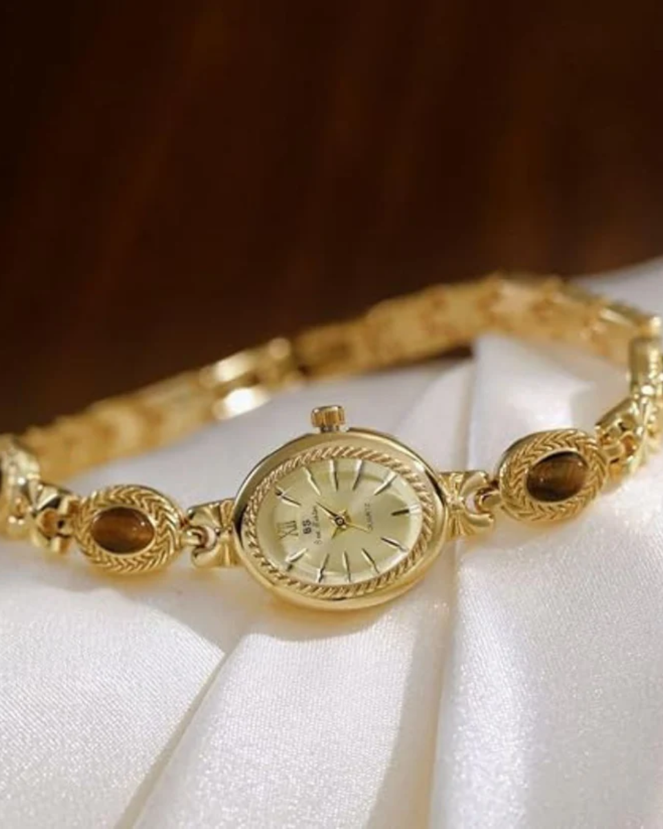 Celestina – Vintage elegance – Oval dial watch-10173356605767-Ivory Ombre