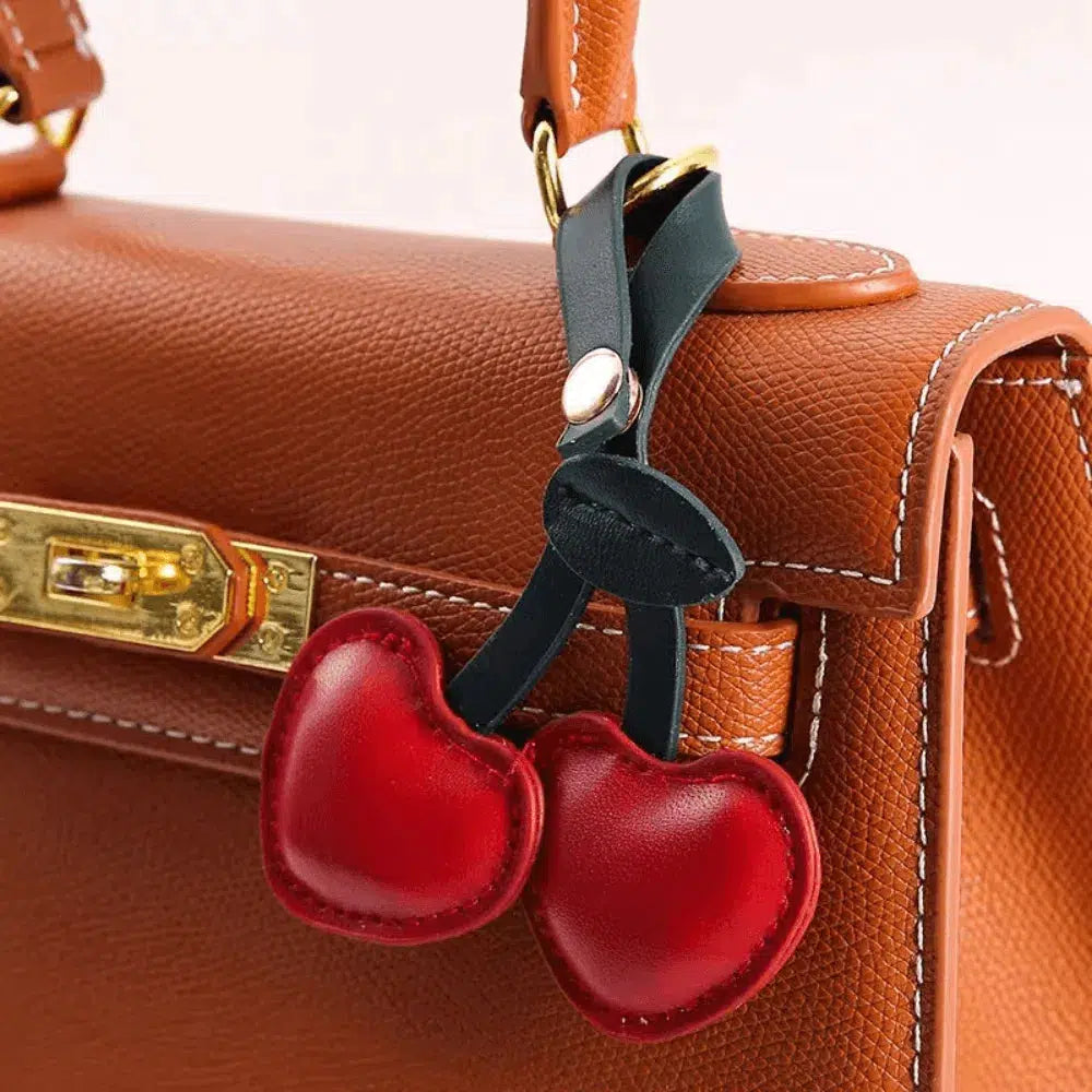 Cherry – Playful cherry design – Bag charm-10174667882823-Ivory Ombre