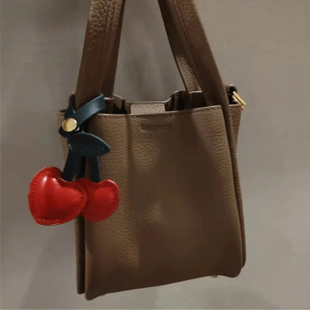 Cherry – Playful cherry design – Bag charm-10174667882823-Ivory Ombre