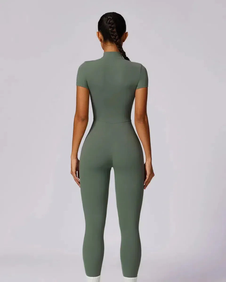 Chiarina – Sculpting fit – Timeless activewear jumpsuit-10174779818311-Ivory Ombre