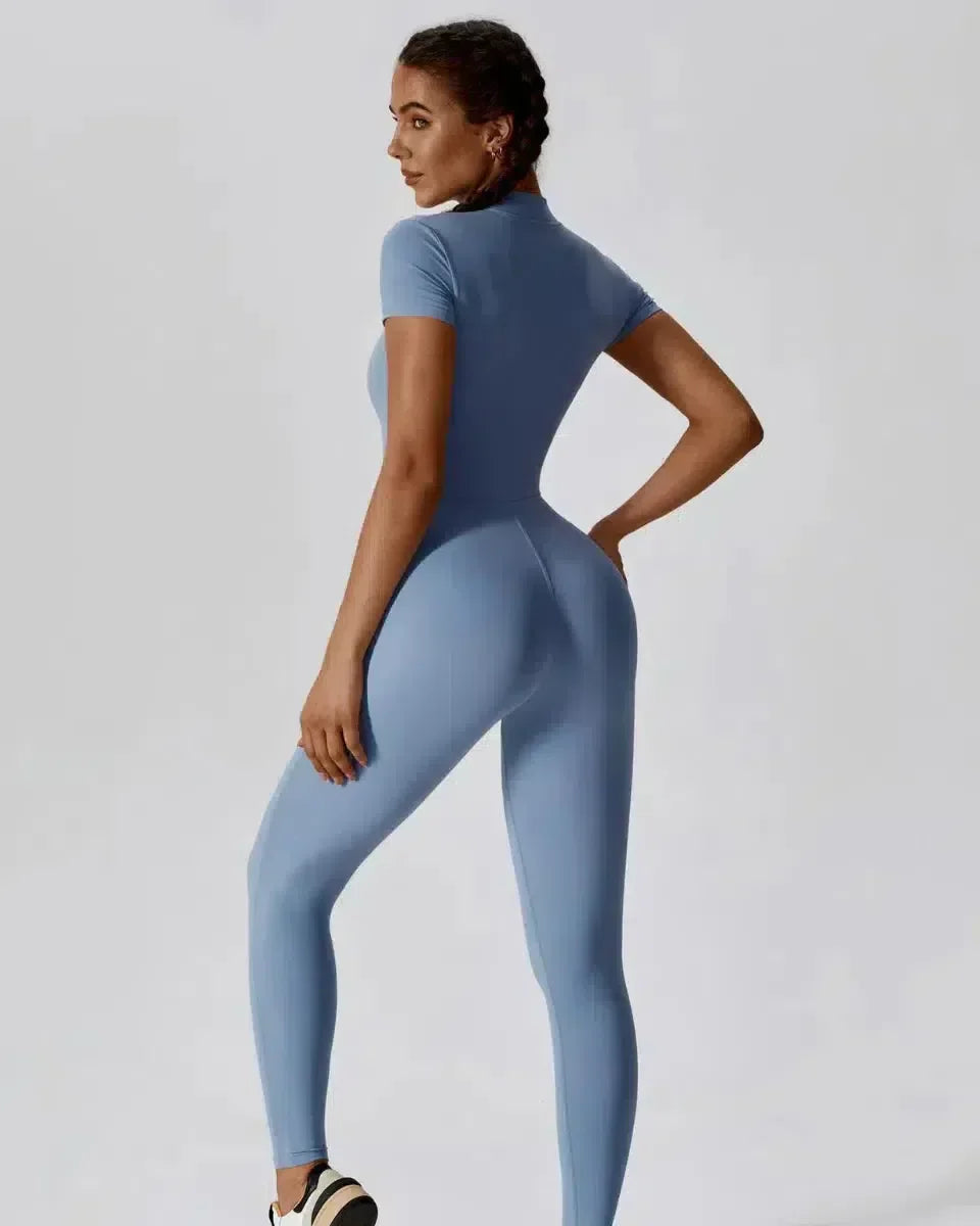 Chiarina – Sculpting fit – Timeless activewear jumpsuit-10174779818311-Ivory Ombre
