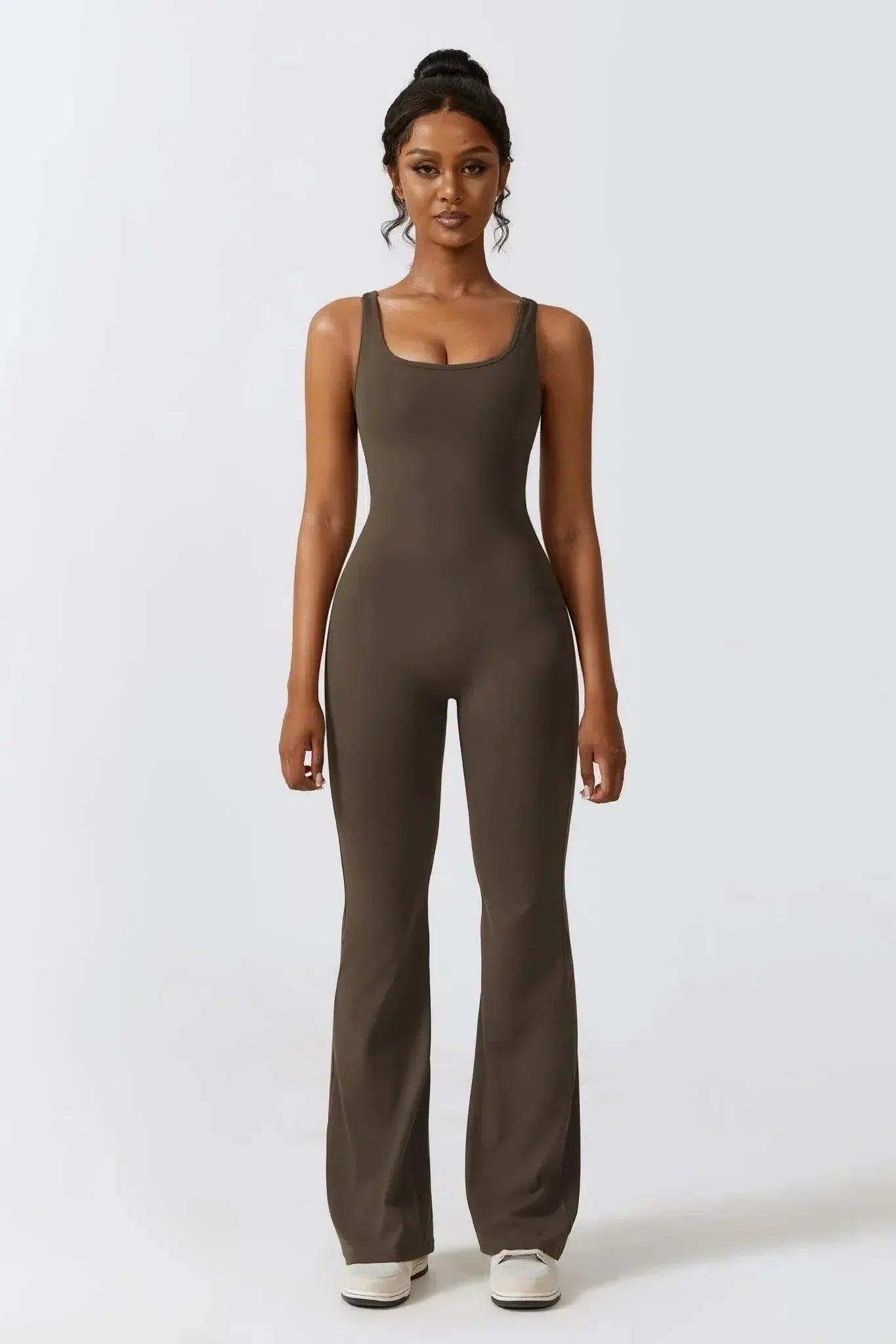 Circe – Sleeveless fit– Activewear jumpsuit-10174779425095-Ivory Ombre