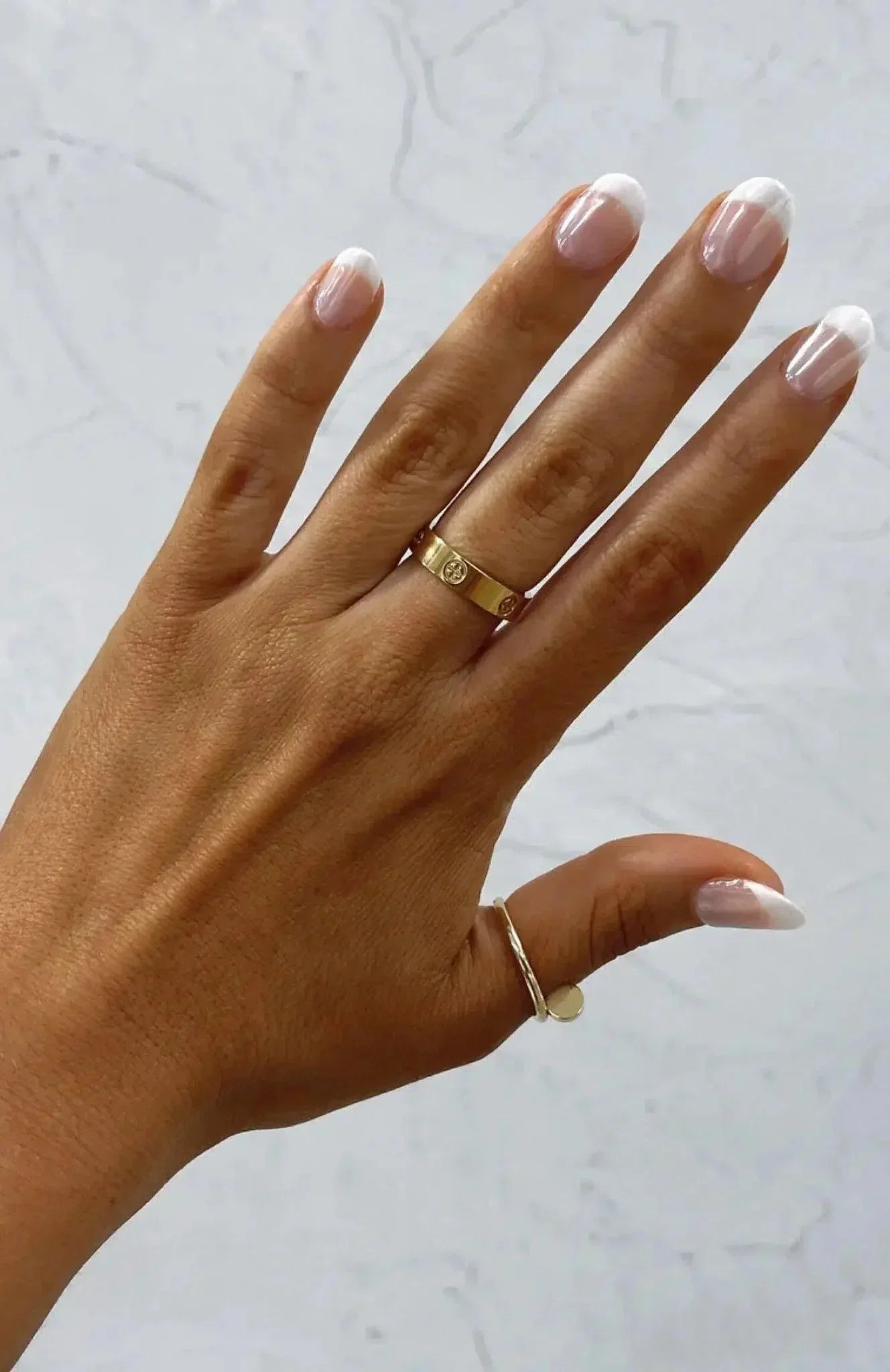 Clairette – Chunky design – Gold-plated ring-10173353623879-Ivory Ombre