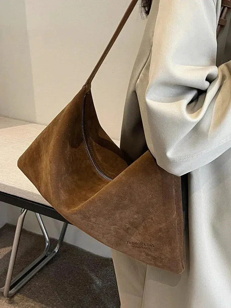 Claudia – Classic refined design – Suede crossbody-10174665851207-Ivory Ombre