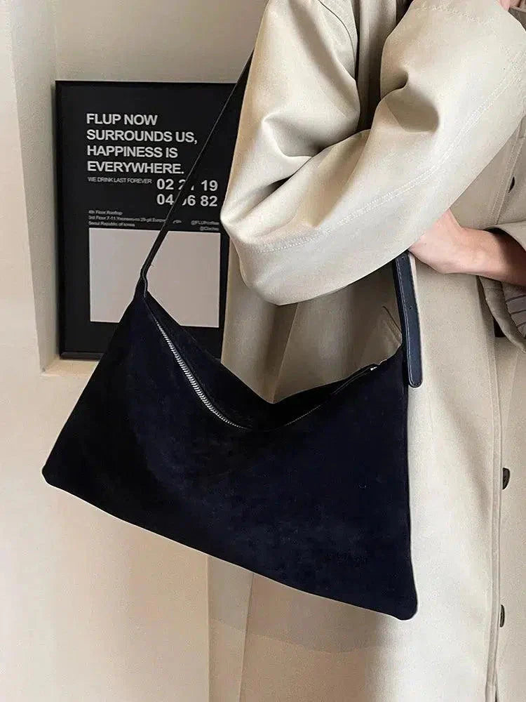 Claudia – Classic refined design – Suede crossbody-10174665851207-Ivory Ombre
