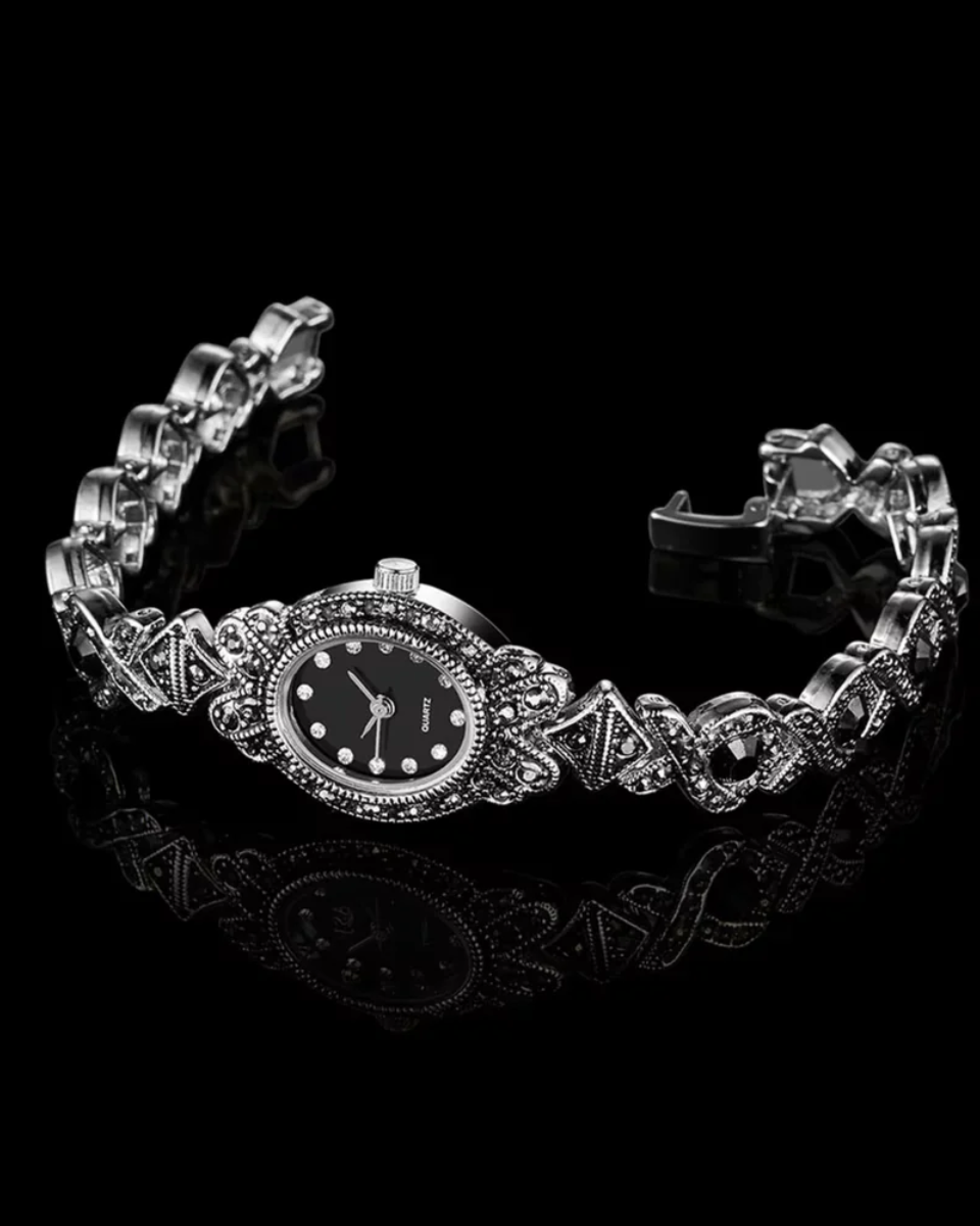 Clessidra – Intricate scrollwork bracelet – Vintage watch-10173356507463-Ivory Ombre