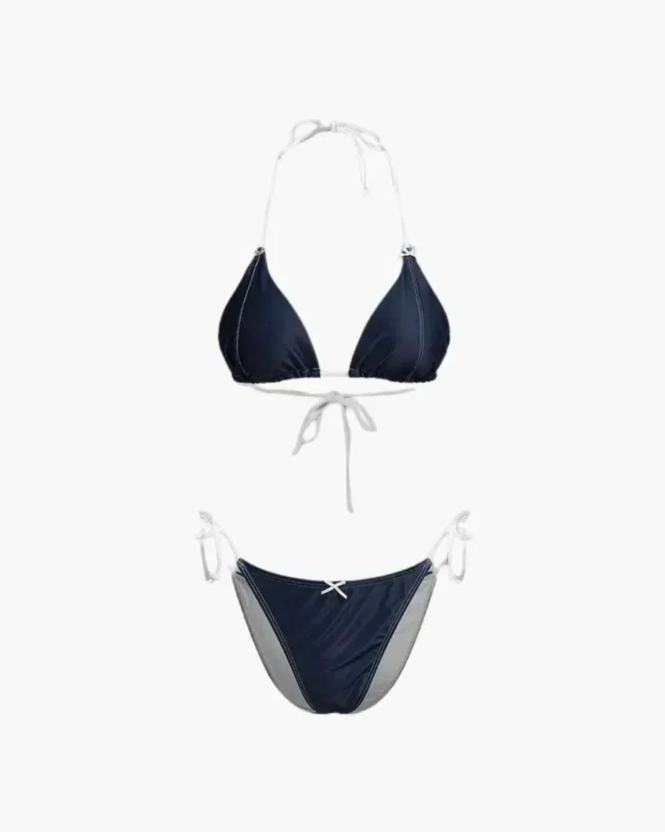 Corlisr – Contrast design – Y2K bikini set-10174713889095-Ivory Ombre