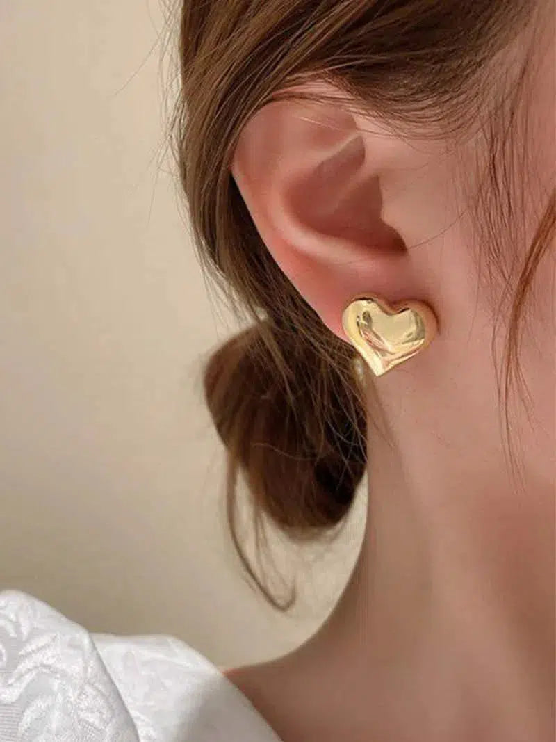 Cuore – Chunky design – Heart earrings-10173354541383-Ivory Ombre
