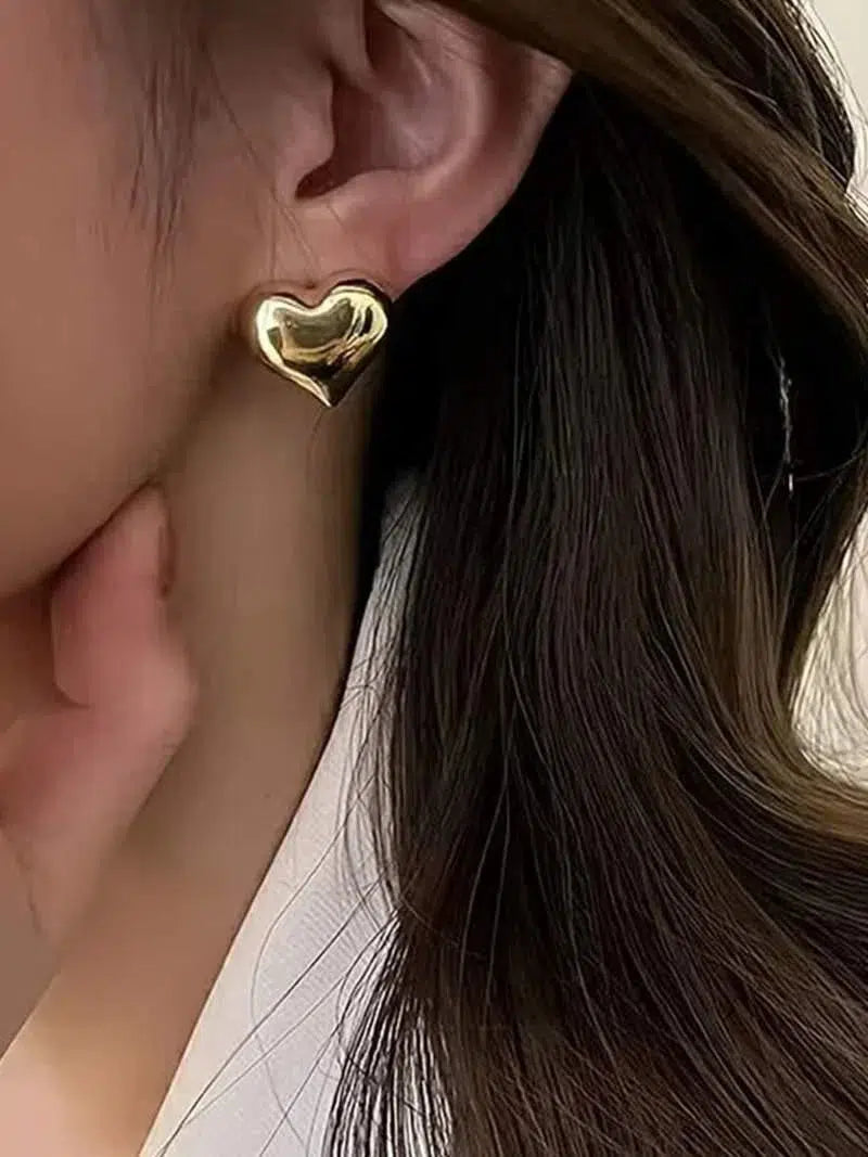 Cuore – Chunky design – Heart earrings-10173354541383-Ivory Ombre