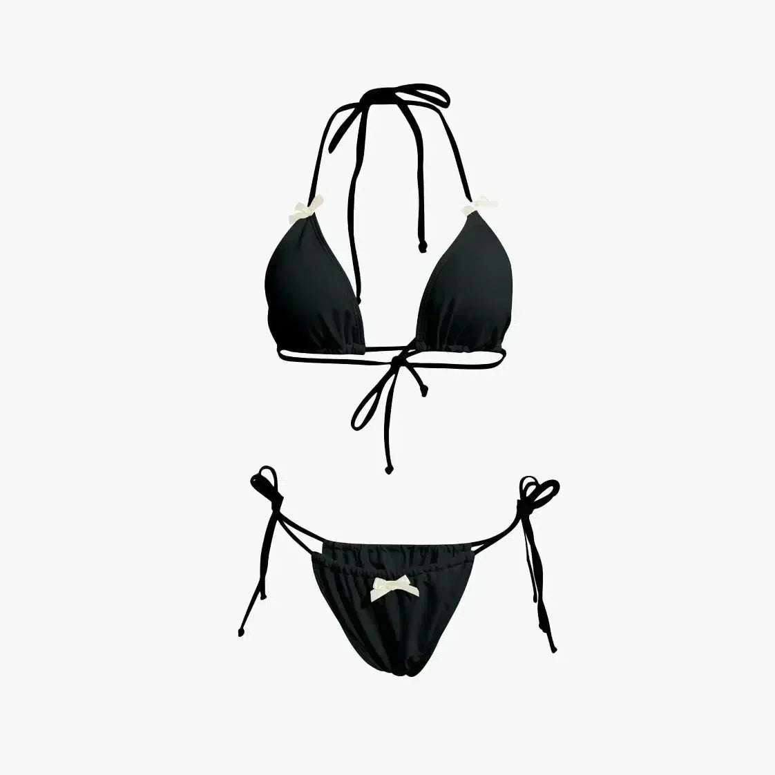 Cyarra – Y2K coquette style – Ribbon bikini set-10174714609991-Ivory Ombre