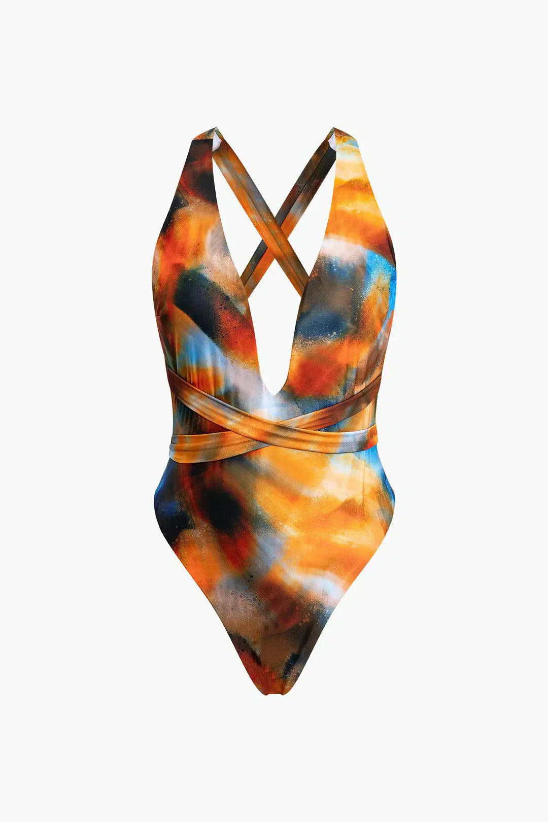 Cymira – Sleek fit – Cross-back swimsuit set-10174710448455-Ivory Ombre