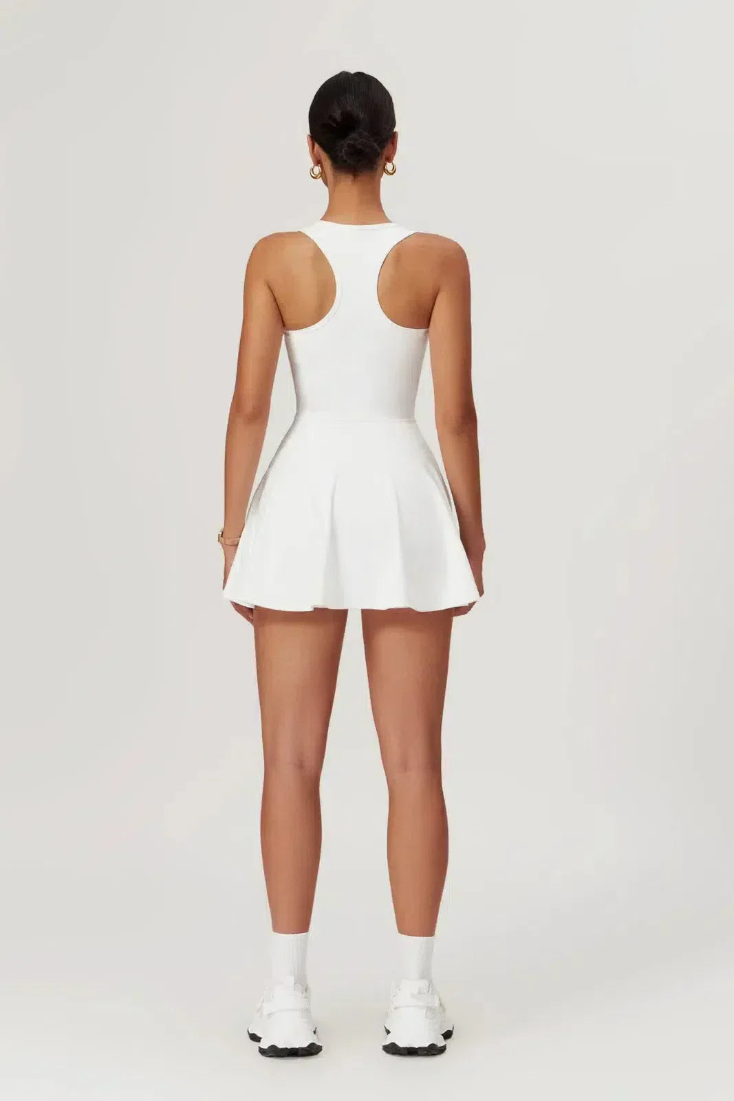 Delphine – Built-in shorts – Active mini dress-10174780047687-Ivory Ombre