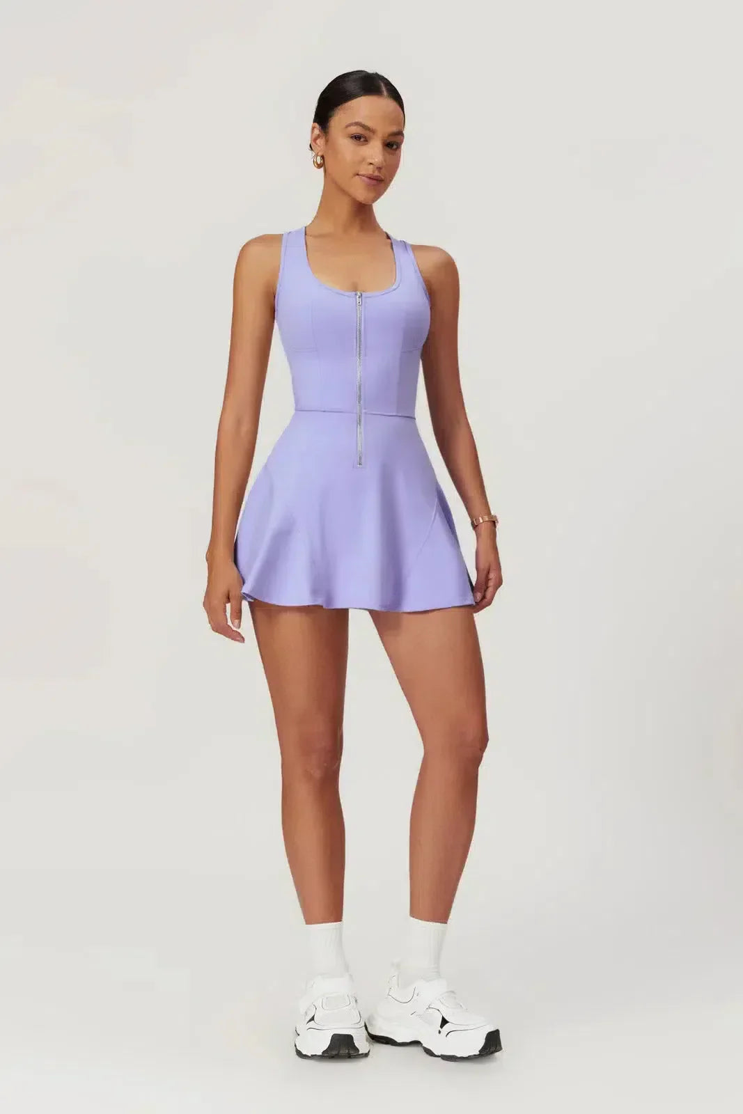 Delphine – Built-in shorts – Active mini dress-10174780047687-Ivory Ombre