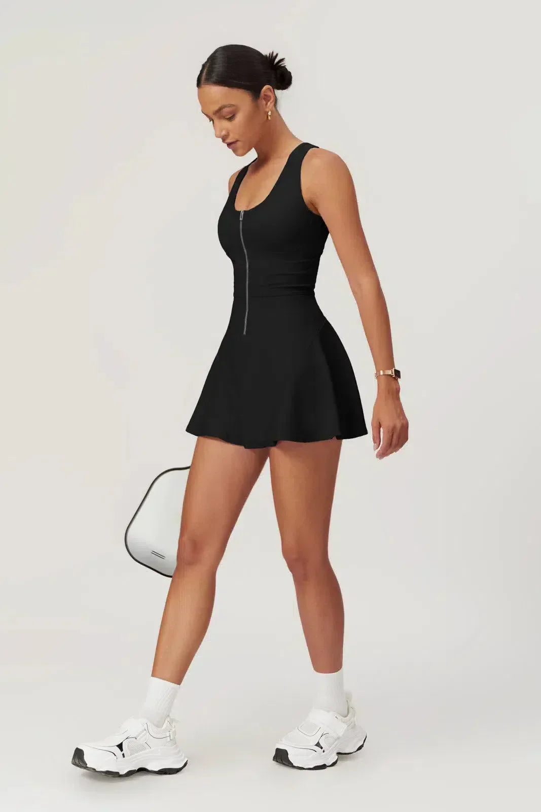Delphine – Built-in shorts – Active mini dress-10174780047687-Ivory Ombre